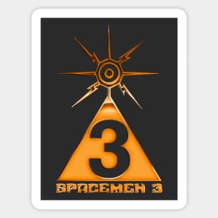 Spacemen 3 \/\/\/\ Gold Retro Fan Design Sticker